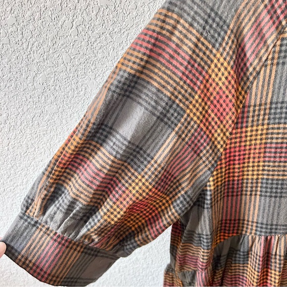 NEW Natural Life Plaid Flannel Rebecca Midi Dress Size Medium 100% Cotton - Picture 4 of 7